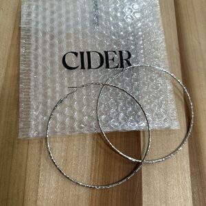 Cider Silver Hoop Earrings